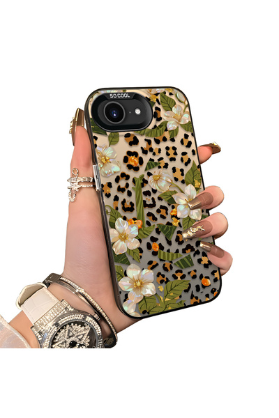 ucuc حافظة لهاتف iPhone 16E متوافقة مع تصميم زهرة الفهد الجمالي، مصنوعة من ال...