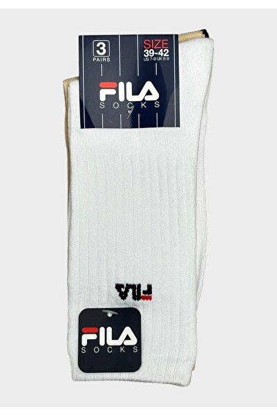Fila Ανδρικές Κάλτσες Cookies 3 Τεμαχίων Λευκό/Μπεζ/Μαύρο - Πολύχρωμο