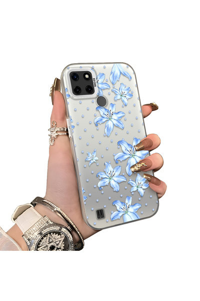 ucuc Realme C21Y/C25Y Compatible Acrylic Hard Back Panel with Silicone Edges ...