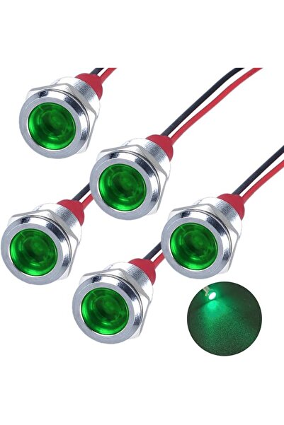 GENERAL 5 قطع من مؤشرات LED موفرة للطاقة 12-24 فولت، بفتحة تثبيت 12 مم (0.47 ...