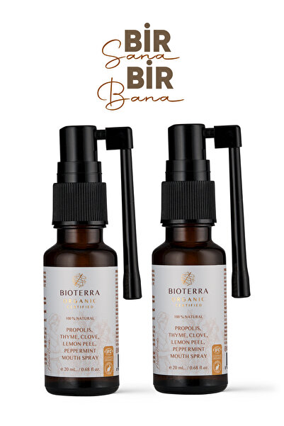 Bioterra Organik Ağız Bakım Spreyi 2'li Set - Bir Sana Bir Bana Propolis, Kek...
