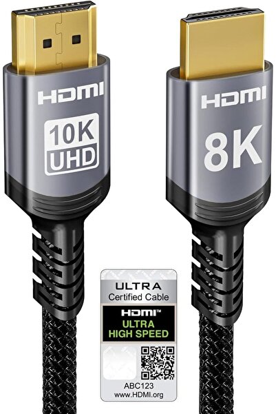 Sniokco كابل HDMI 2.1 بدقة 10K و8K و4K، طول 2 متر، معتمد، سرعة فائقة تصل إلى ...