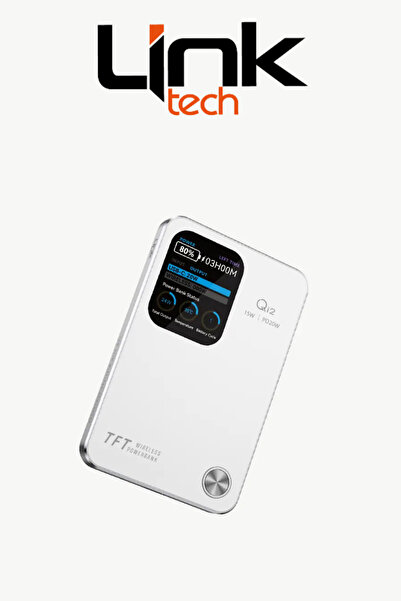 Linktech WP19 Premium 4'ü 1 Arada Dijital Ekranlı Hızlı Şarj 5000mAh 15W Kabl...