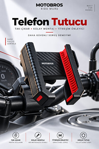 Motobros Motosiklet Telefon Tutucu Motor Bisiklet Telefon Tutucu MTR-41 Titre...