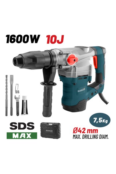 Bormann Περιστροφικό Πιστολέτο SDS-MAX 1600W 10J (BPH7500)