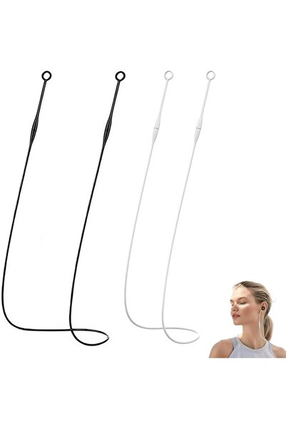 Yelajoy 2 PCS Earplug Lanyard, Magnetic Silicone Strap, Anti-Lost Cord for Ea...