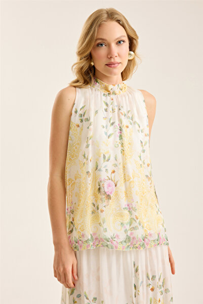 HomeStore Silk Spring Branch Patterned Top
