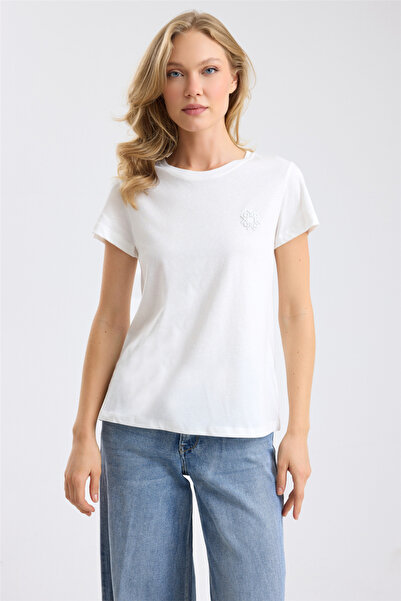 HomeStore Logo Embroidered Cotton T-Shirt