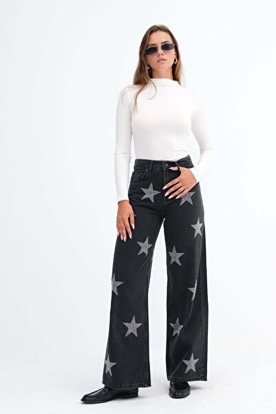 Addax Yıldız Taşlı Jean Pantolon PN1085
