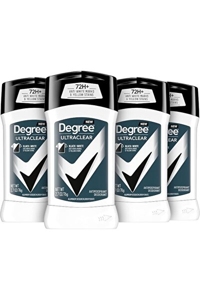 Degree Men UltraClear Antiperspirant Deodorant Black + White 4 count 72-Hour ...