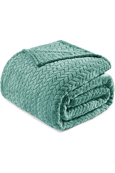 Exclusivo Mezcla Celadon Fleece Twin Size Blanket for Bed, 228X167CM Soft Coz...