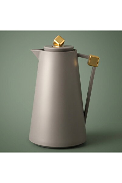 Everest Almasa Thermos, 1 Liter, Glass Inner Liner, Press Button - Cappuccino...