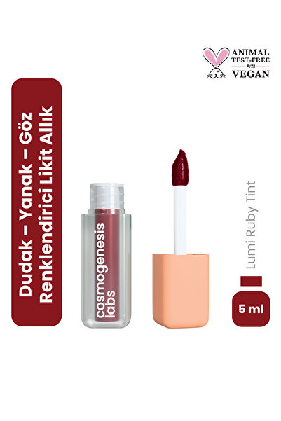 Cosmogenesis Labs Yakut Kırmızı | Allık Ruj Göz Farı 5ml - Lumi Ruby Tint Nem...