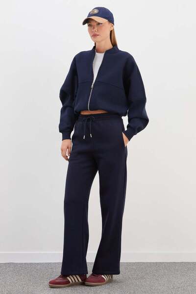 Fulla Moda 3 Thread Waist Tie Palazzo Sweatpants