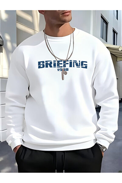 Deocept Unisex Men's Printed Crew Neck Comfortable Fit Regular Cut Sweatshirt