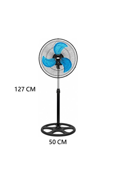 Sumkyle 46 cm Industrial Pedestal Fan, 3-Speed, 3 Aluminum Blades, Lightweight Design, Powerful Airflow