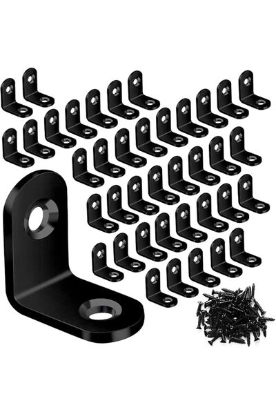 GENERAL 40PCS L Bracket Corner Brace Sets, Stainless Steel Corner Brackets, 9...