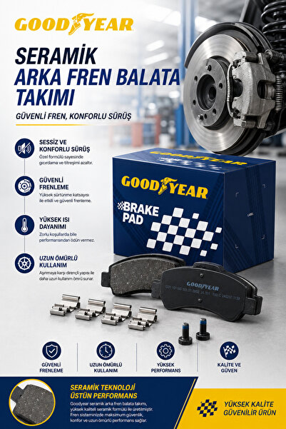 Goodyear Chevrolet Cruze 2009 Ve Sonrası Uyumlu Seramik Arka Fren Balata Takımı