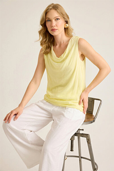 HomeStore İpek Degaje Collar Top