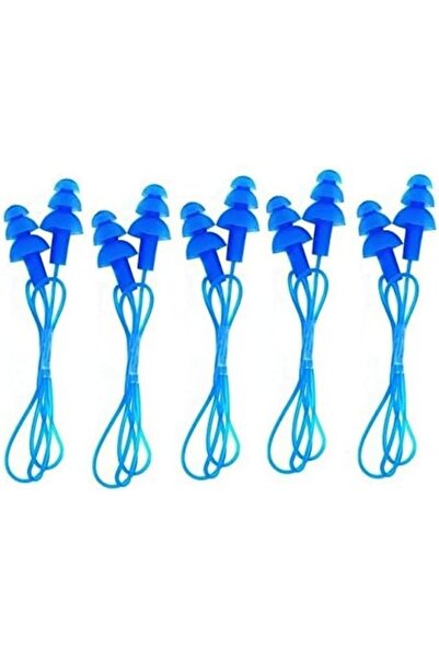 Generic Waterproof Silicone Swimming Ear Plugs with Cord, 5 Pairs, Multi-Colo...