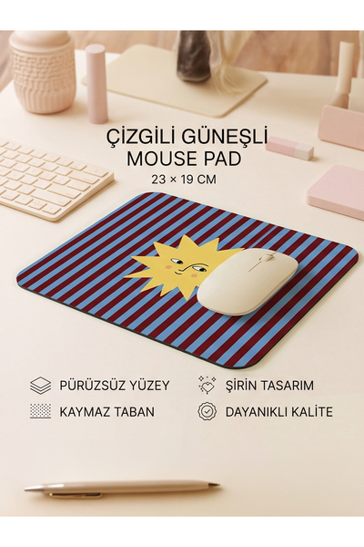 Çizgili Güneşli Mousepad 23x19