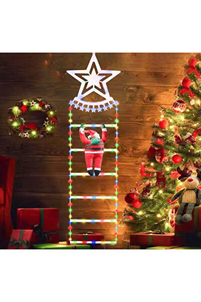 Vivendo Scara decorativa Mos Craciun cu LED multicolor IP65 pentru interior s...