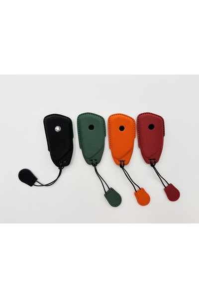 Generic Brand Husa Protecție Cheie Auto Premium – Textură Microfibră Tip Alcantara COMPATIBILA SKODA