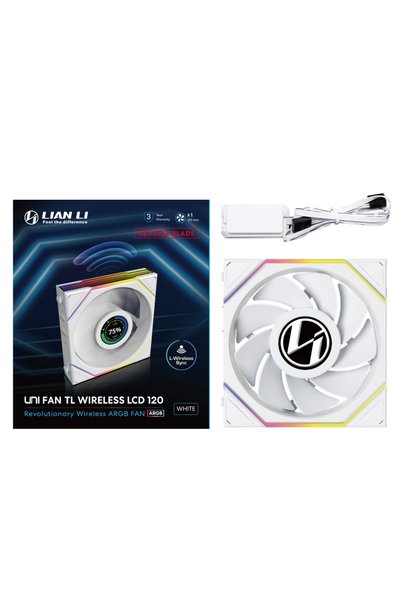 Lian Li UNI FAN REVERSE TL WIRELESS LCD 1x120mm Beyaz Kasa Fanı (G99.12RTLLCD1W1W.00)
