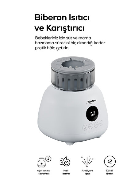 Xenon Smart Biberon Isıtıcı | Anne Sütü Çözdürme, Karıştırıcılı, Hassas Sıcaklık, Geniş Biberon Uyumlu (X1003)