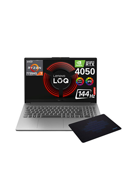 LENOVO LOQ Ryzen 7 7735HS 16GB 512GB SSD RTX4050 15.6" 144Hz FHD W11 Laptop -...