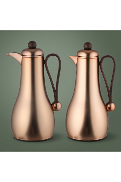 Alsaif Gallery Ghaym Thermos Set, Two Pieces, 1/1 Liter, Glass Inner Liner, W...
