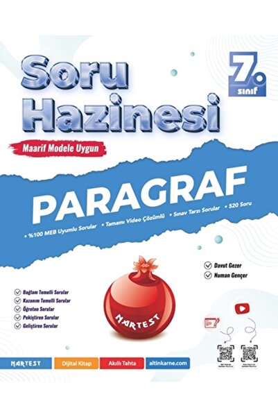 Nartest Yayınları 2026 2027 MÜFREDAT 7. Sınıf Paragraf Soru Hazinesi