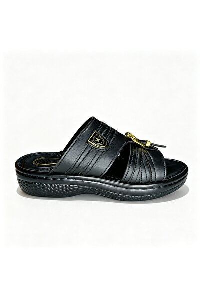 WUXIAO MALL Retro metal buckle wedge heel sandals, leather thick arch massage...