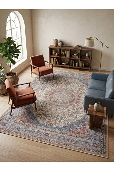 Rose'n Home ARTE VN088 Vintage Klasik Desenli Renkli Dekoratif Salon Mutfak K...