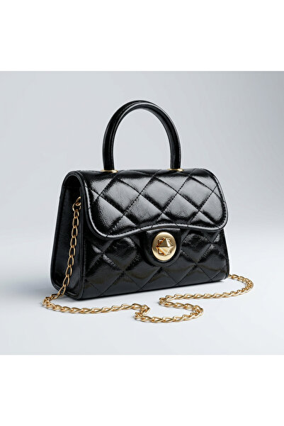 LİVORA Black Leather Look Women's Shoulder Bag