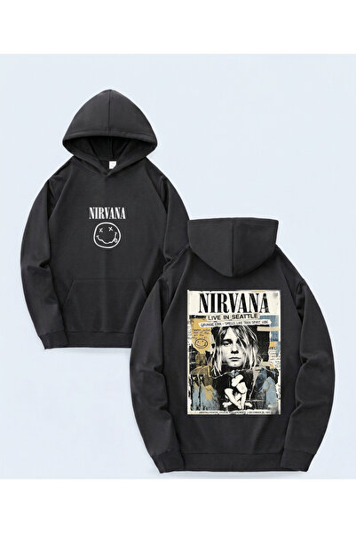 STİL-X New Season Nirvana Printed Oversize Sweatshirt, 3 Yarn Soft Fabric