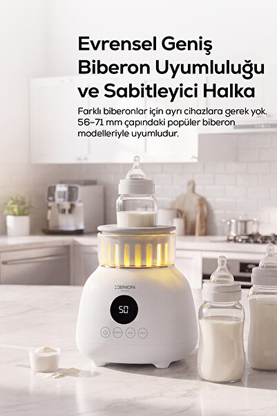 Xenon Smart Biberon Isıtıcı | Anne Sütü Çözdürme, Karıştırıcılı, Hassas Sıcaklık, Geniş Biberon Uyumlu (X1003)