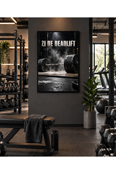 Miutic Print Studio Tablou decorativ pentru Fitness „Zi de Deadlift”, Tablou ...