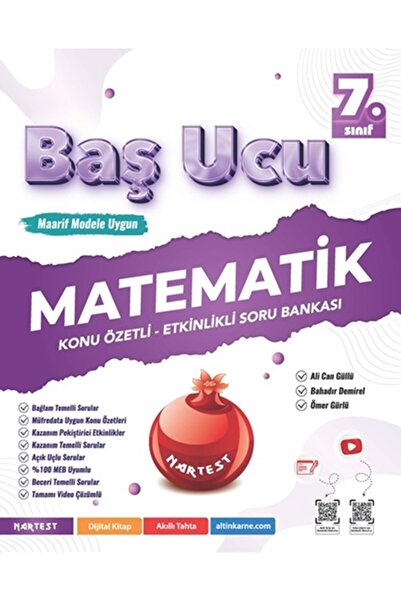 Nartest Yayınları 2026 2027 MÜFREDAT 7. Sınıf Matematik Baş Ucu Kitabı Maarif...