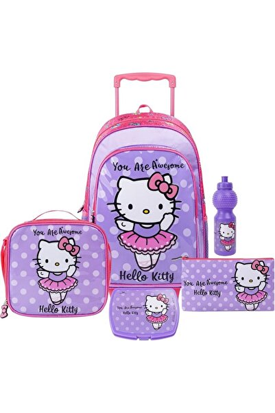 SANRIO Hello Kitty You Are Awesome 5In1 Trolley Box Set 18" I Trolley I Lunch...