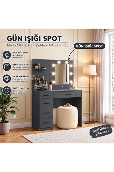 HERMOBİ RİVA GÜN IŞIĞI MAKYAJ MASASI