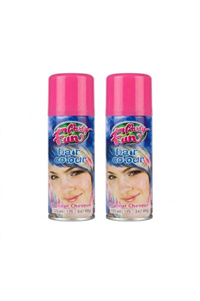 PARTYFUN PARTY FUN Party Fun Temporary Hair Colour Spray, Pink, 2 x 125ml