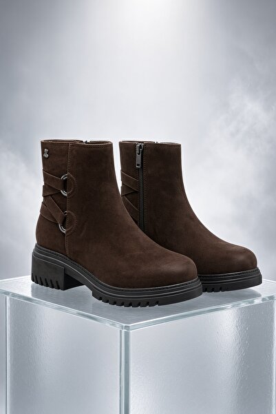 Venüs Kemal Aygün-Venüs Women's Genuine Leather Boots with Zipper and Thick Sole