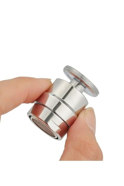 SMARTIZI 2'li Set Filtreli Musluk Ucu 360° Oynar Başlık - Su Tasarruflu ve Tazyikli Dış Dişli Perlatör - Mutfak ve Banyo İçin Kireç Tortu Tutucu Başlık (2 Adet Avantaj Paketi)