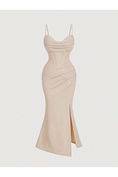 Sheya Maxi dress, beige - 4XL