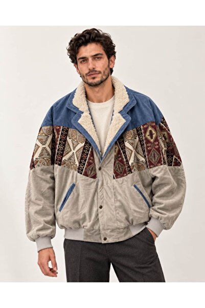 CANMODA (8025) معطف Recien للجنسين ذو ياقة من الفرو بتصميم عتيق على طراز الأز...