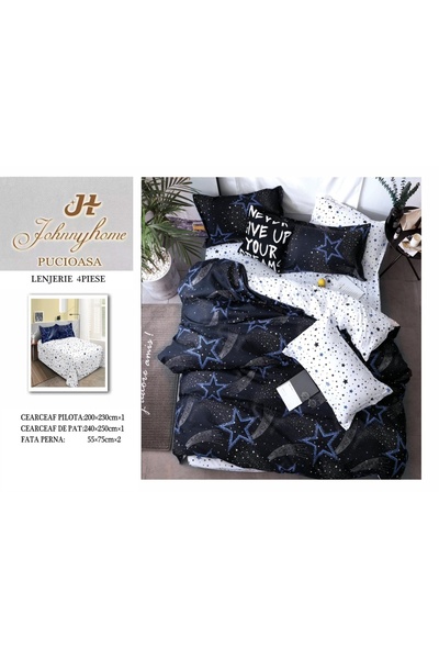 elegant home pucioasa Σετ Παπλωματοθήκης Βαμβακερό Σατέν Πολυτελείας 4 Τεμαχί...