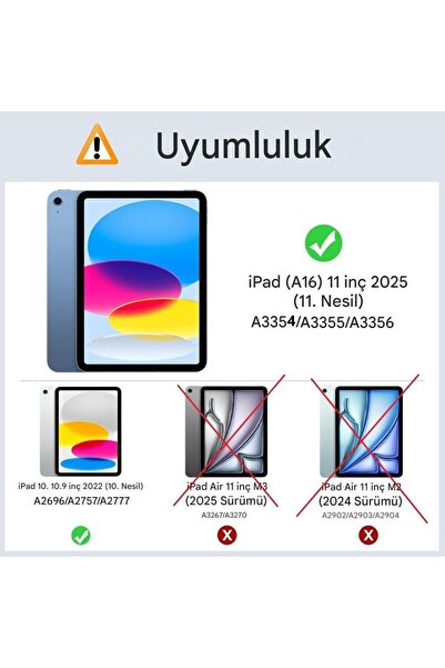m.tk moveteck iPad 11.Nesil A16 11inç/10.Nesil 10.9 inç Uyumlu Kılıf Simli Işıltılı Parlak Kalem Bölmeli Standlı Trifolding Glitter Case