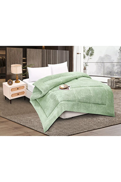 Silk Fashion Καπιτονέ κουβέρτα μονόχρωμη (240εκ x 260εκ) ανοιχτό πράσινο