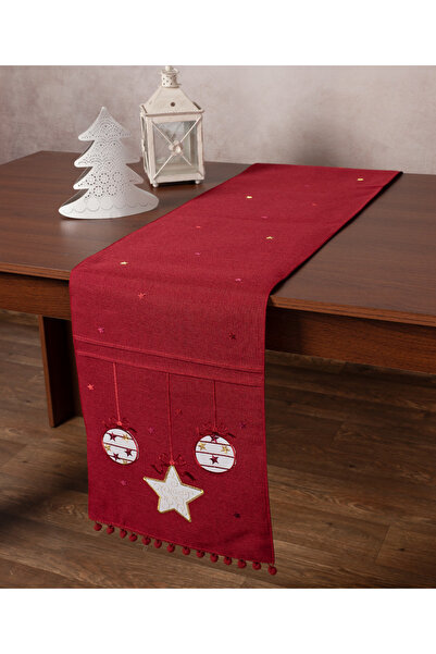 Silk Fashion Χριστουγεννιάτικο τραπεζοράνερ NW343 (35εκ x 175εκ) κόκκινο